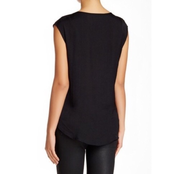 {NORDSTROM} Townsen Noir Sleeveless Leather Blouse - Picture 2 of 8